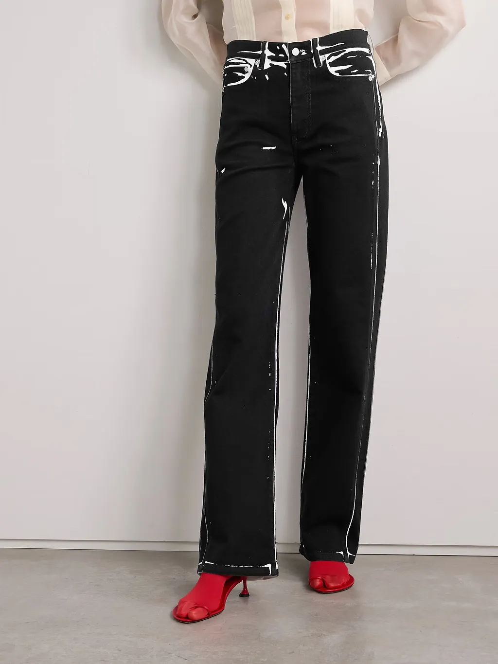 Ryman Straight Leg Printed Jeans