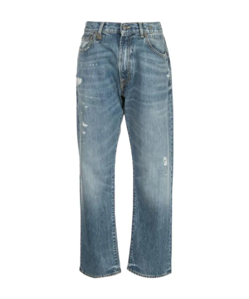 R13 Logo Patch Boyfriend Jeans