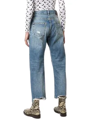 R13 Logo Patch Boyfriend Jeans