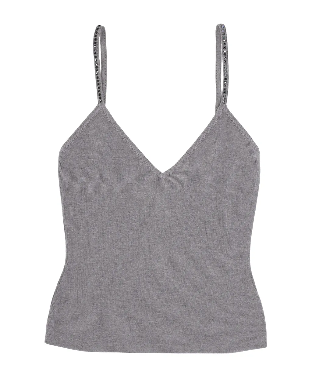 Retrofete Embellished Strap Knit Top