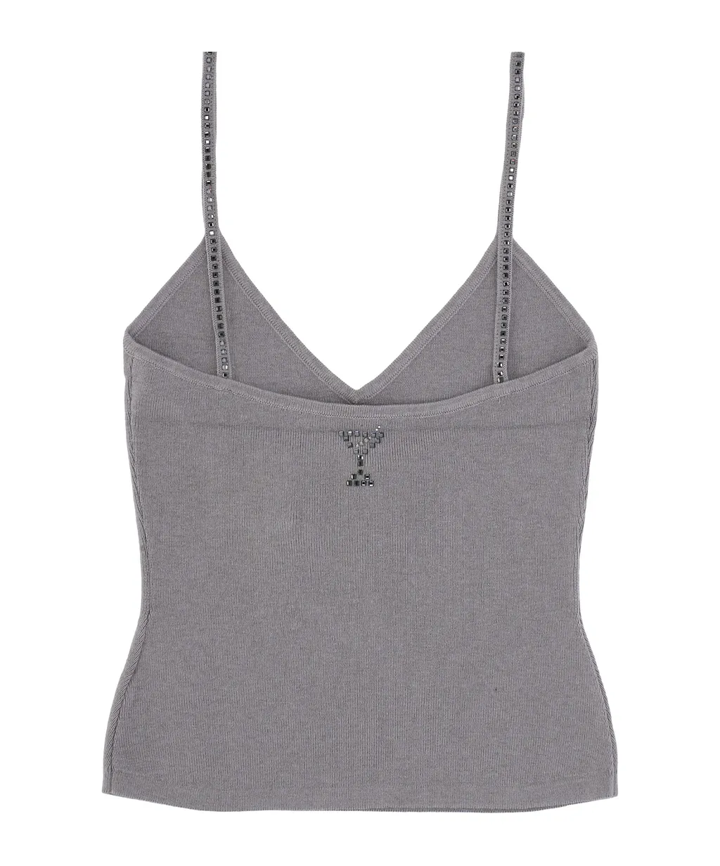 Retrofete Embellished Strap Knit Top