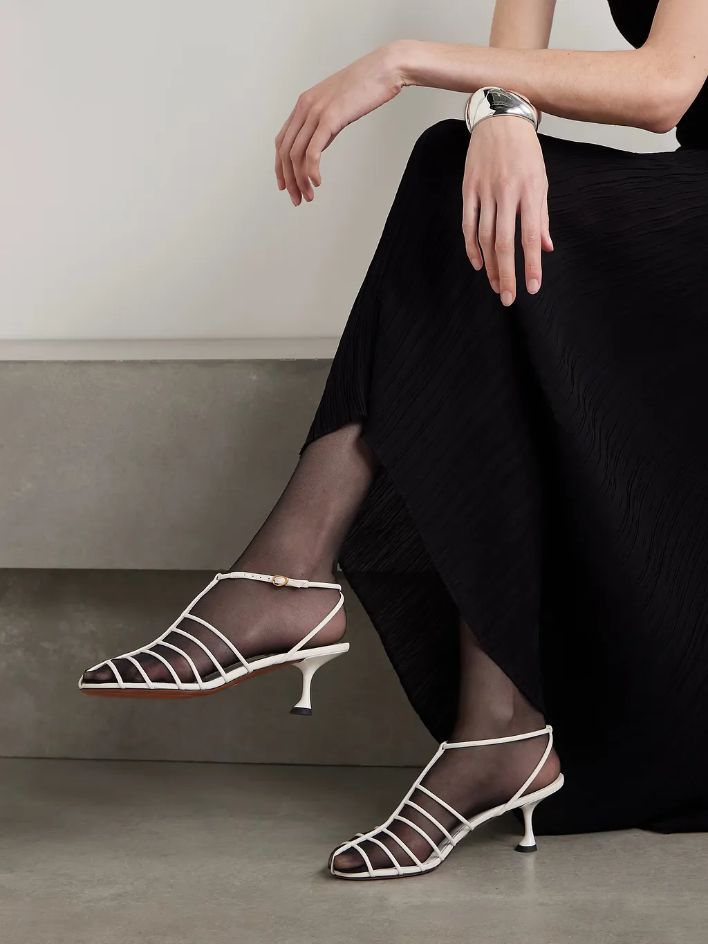 Tee Cage High-Heeled Sandals
