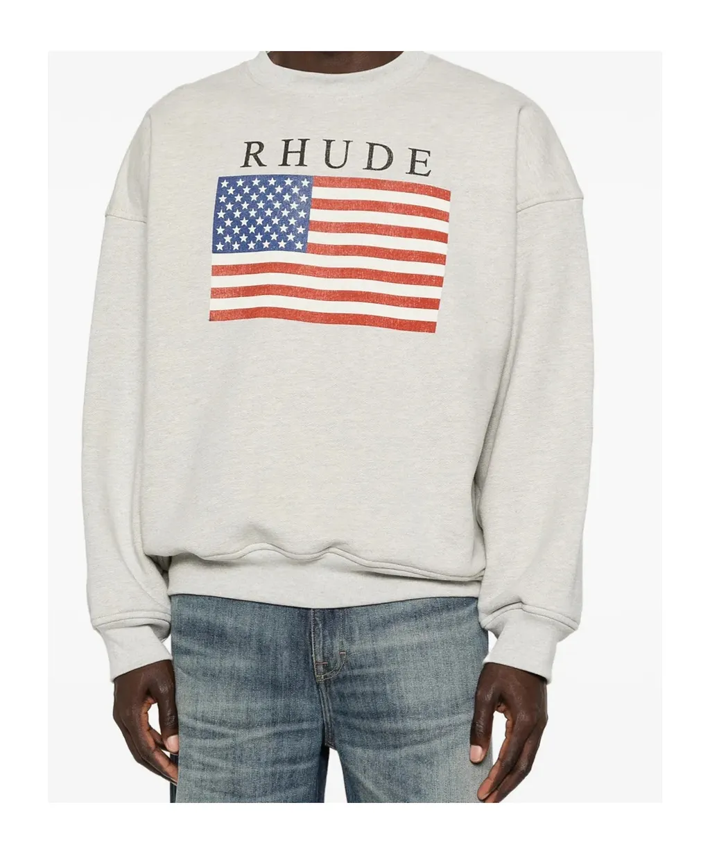 Flag-Print Sweatshirt