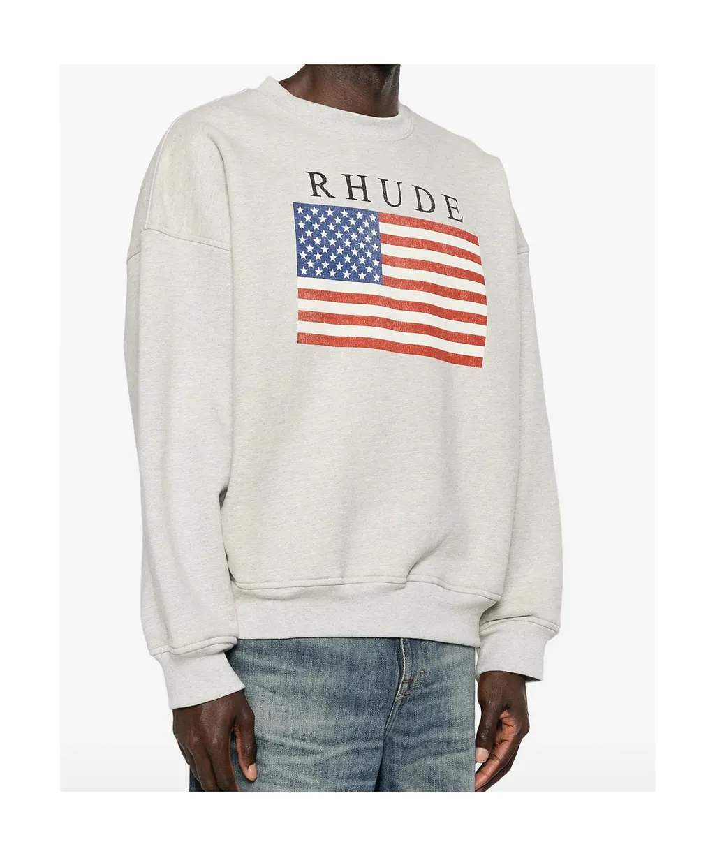 Flag-Print Sweatshirt