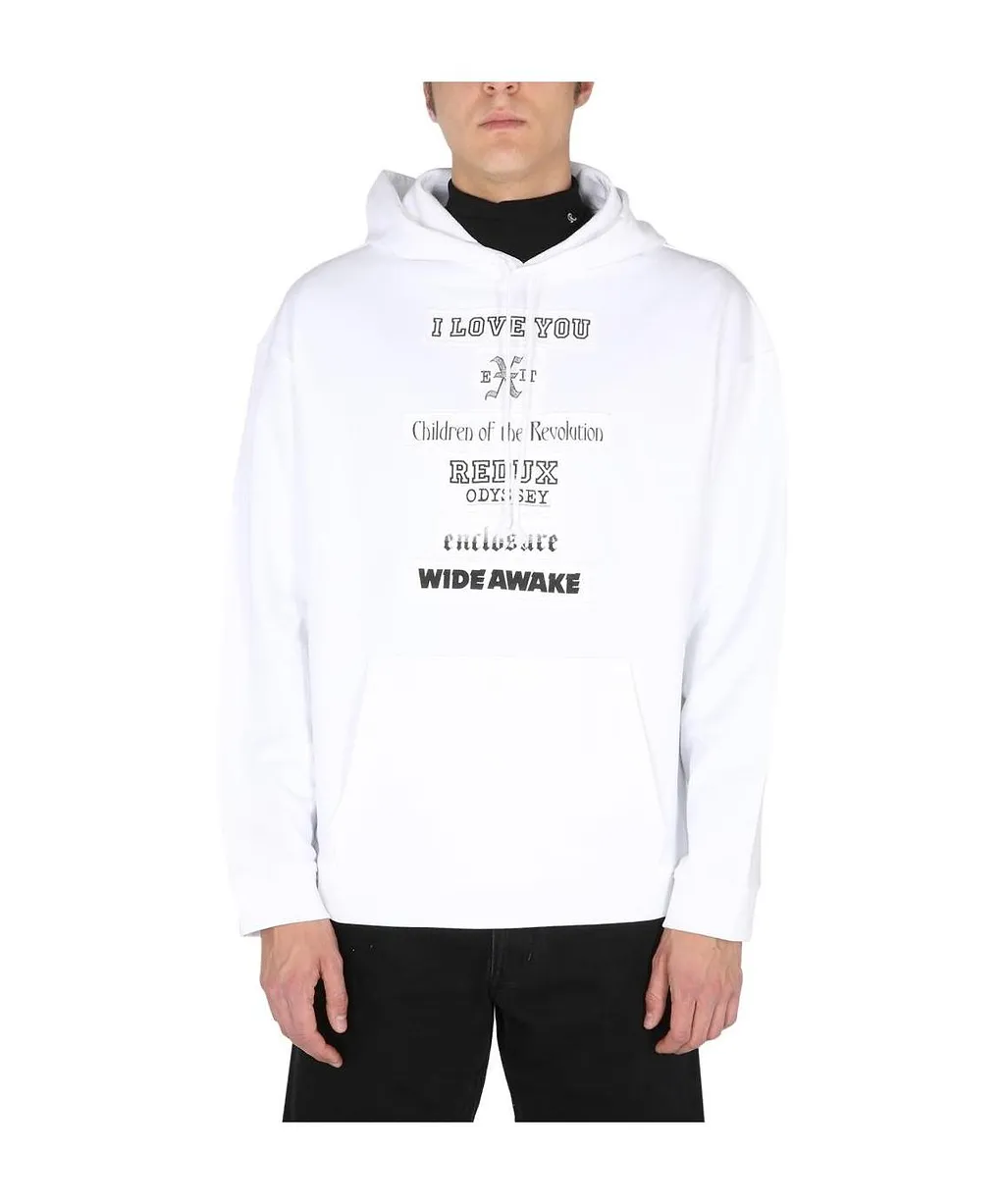 Raf Simons Slogan Patches Hoodie