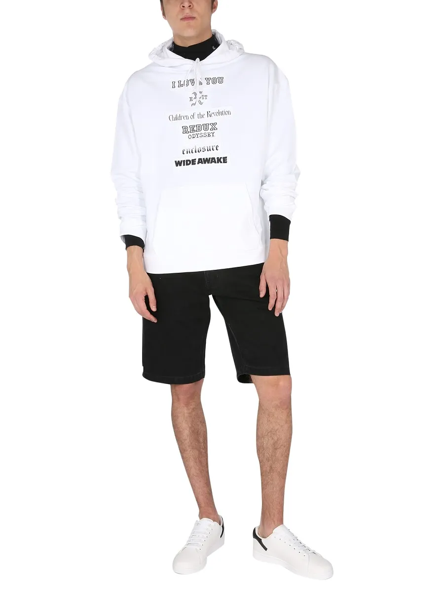 Raf Simons Slogan Patches Hoodie