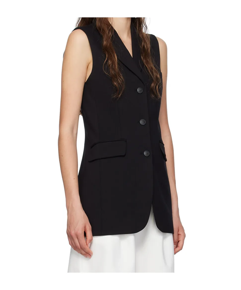Lapel Sleeveless Vest