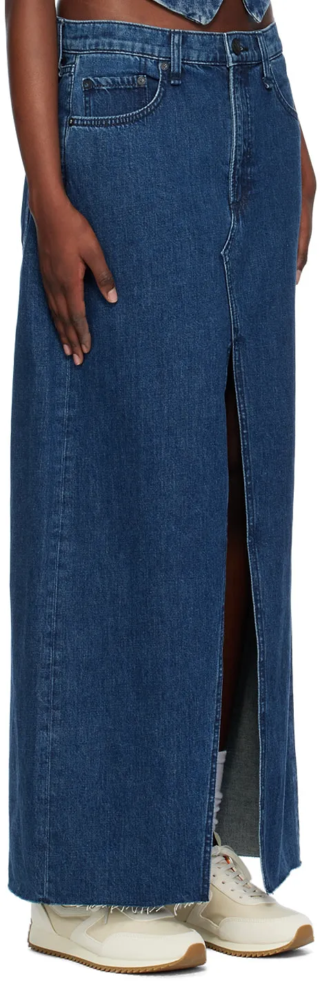 Mid-Rise Denim Skirt