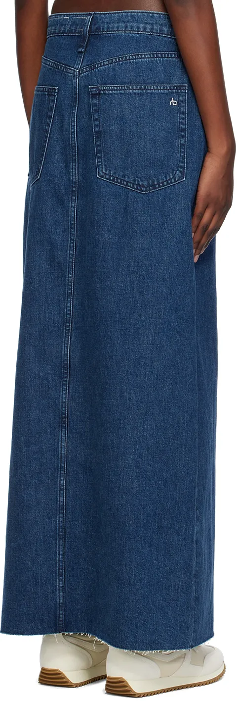 Mid-Rise Denim Skirt