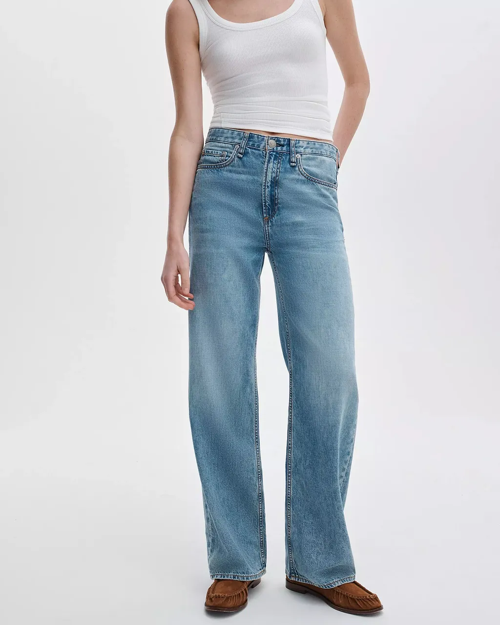 Rag & Bone Featherweight Logan Wide-Leg Jeans