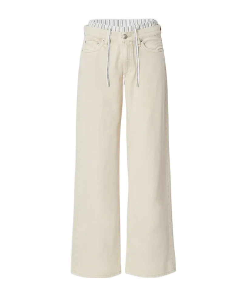 Rag & Bone Drawstring Waist Straight Jeans