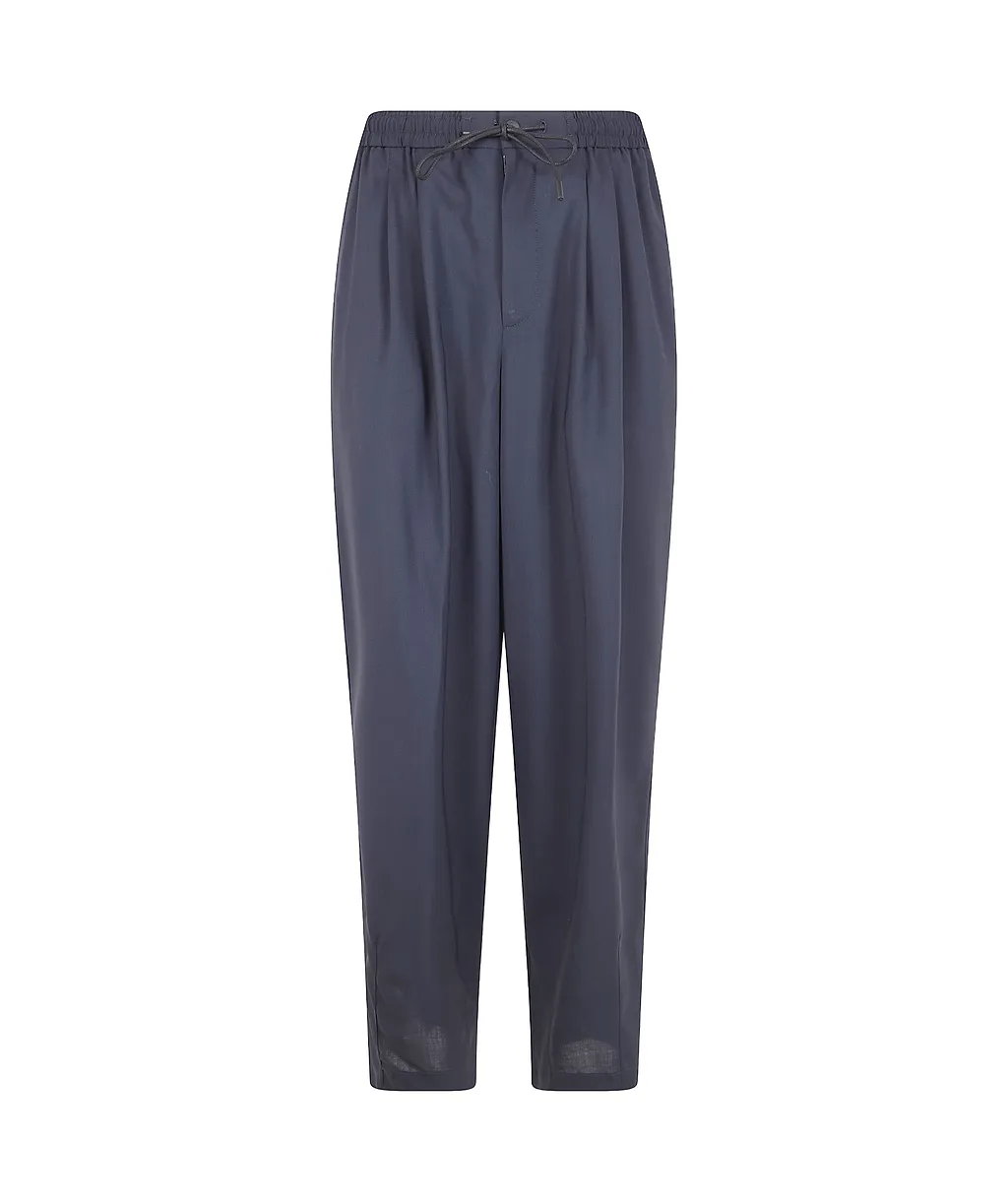 Drawstring Pleated Trousers