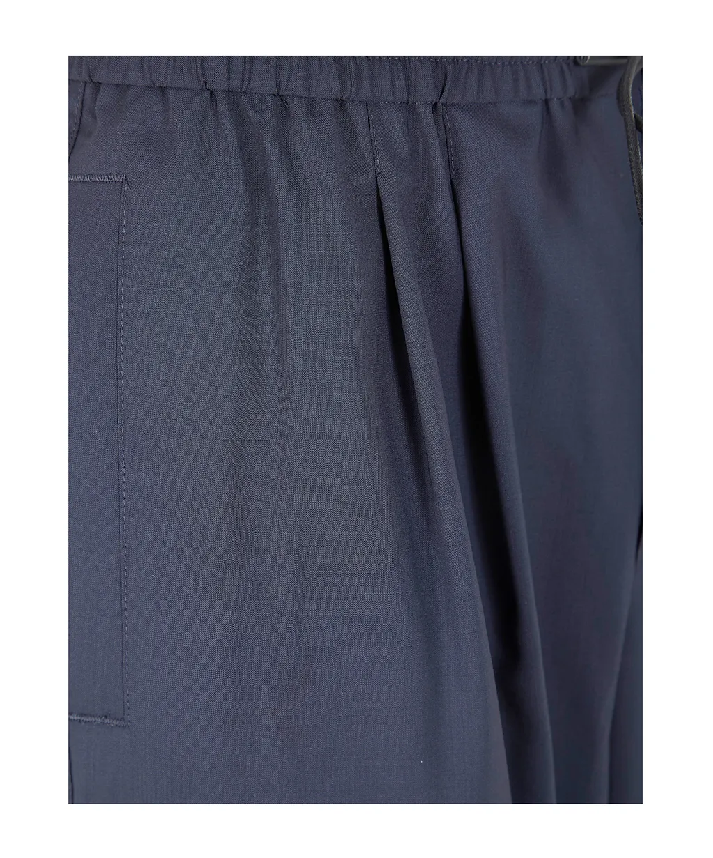 Drawstring Pleated Trousers