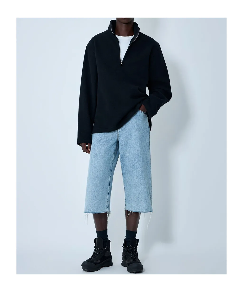 Zipper Fleece Sweatshirt
