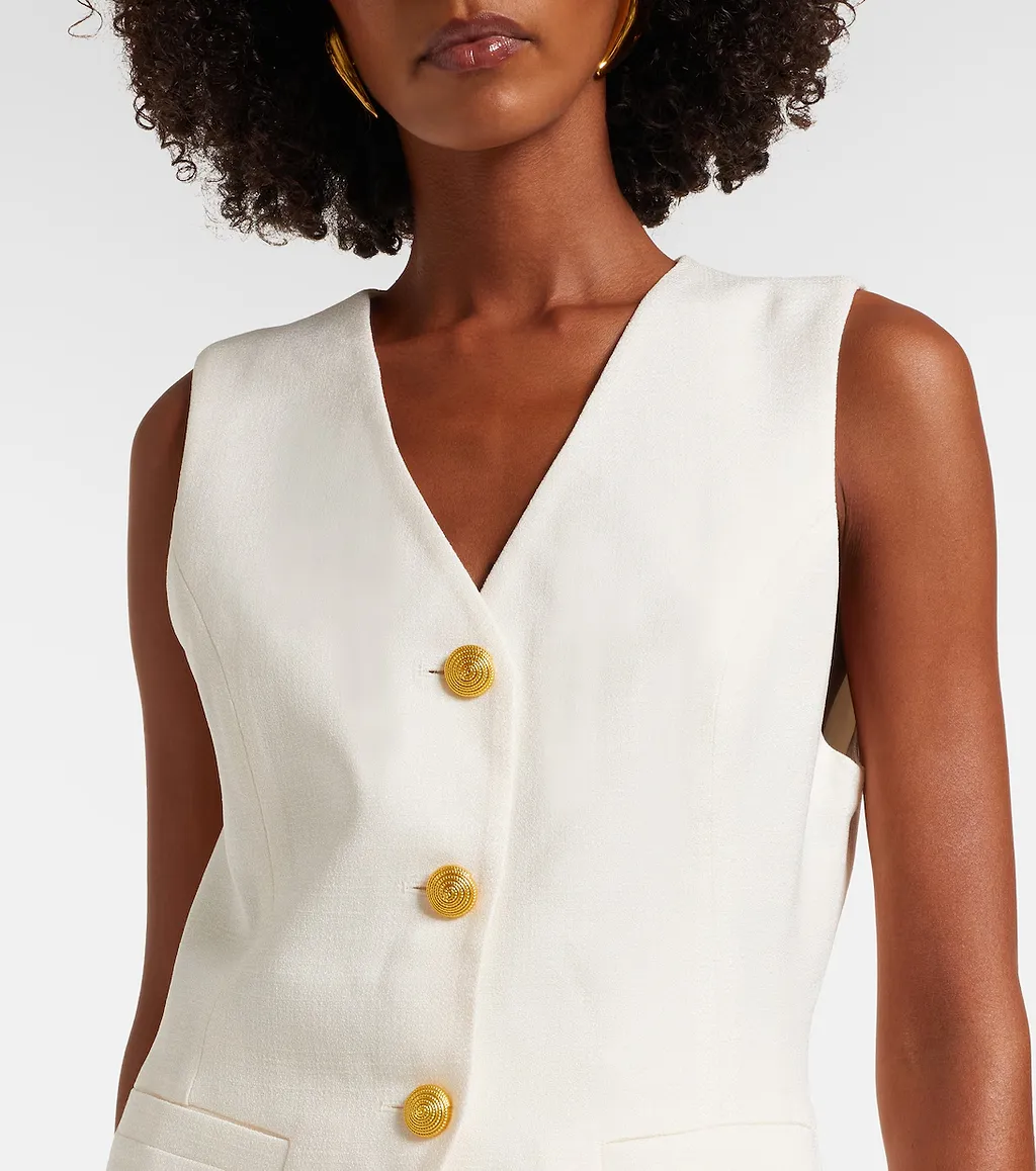 Single-Breasted Sleeveless Vest