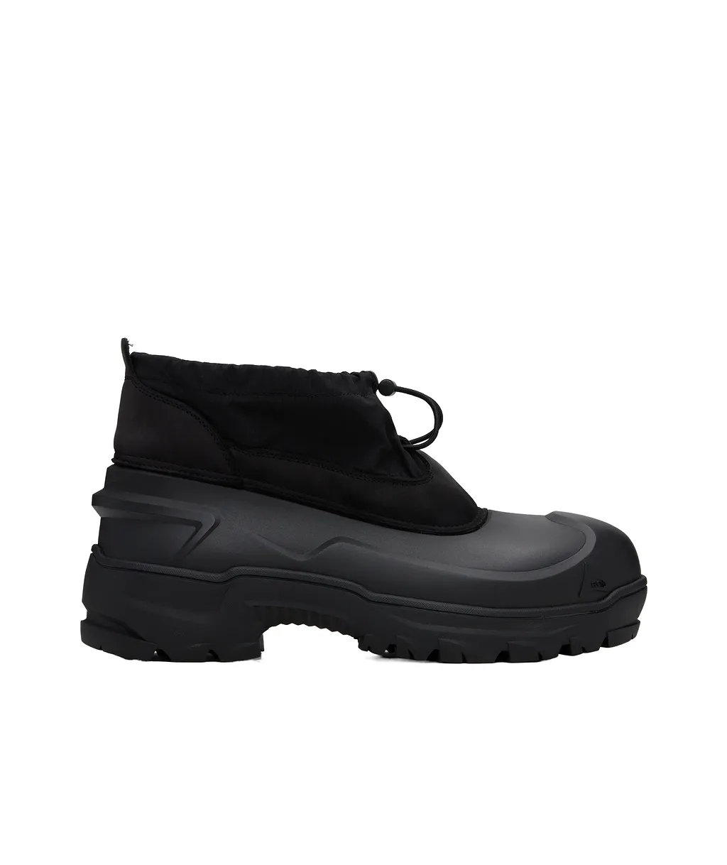 Low Rubber Calf-Suede Boots