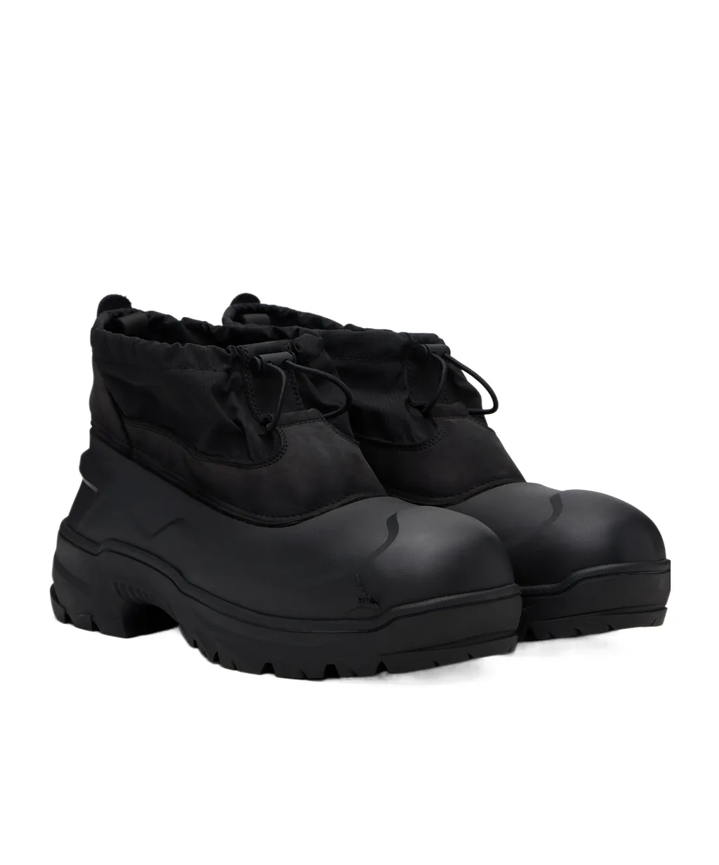 Low Rubber Calf-Suede Boots