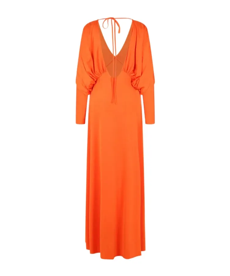 V-Neck Tie Maxi Dress