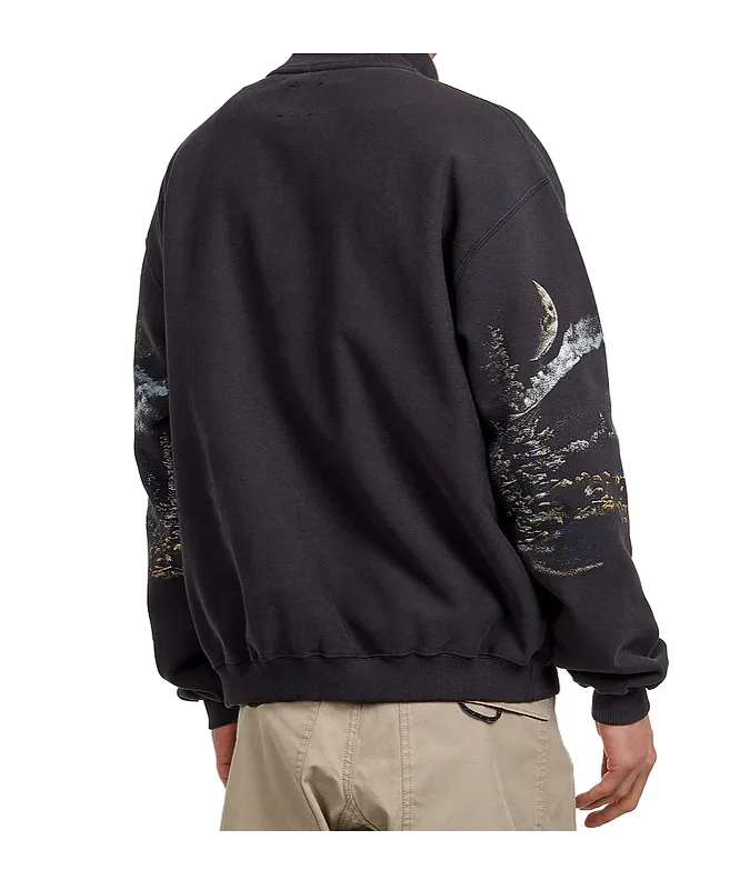 Roa Fai Printed Half-Zip Sweatshirt