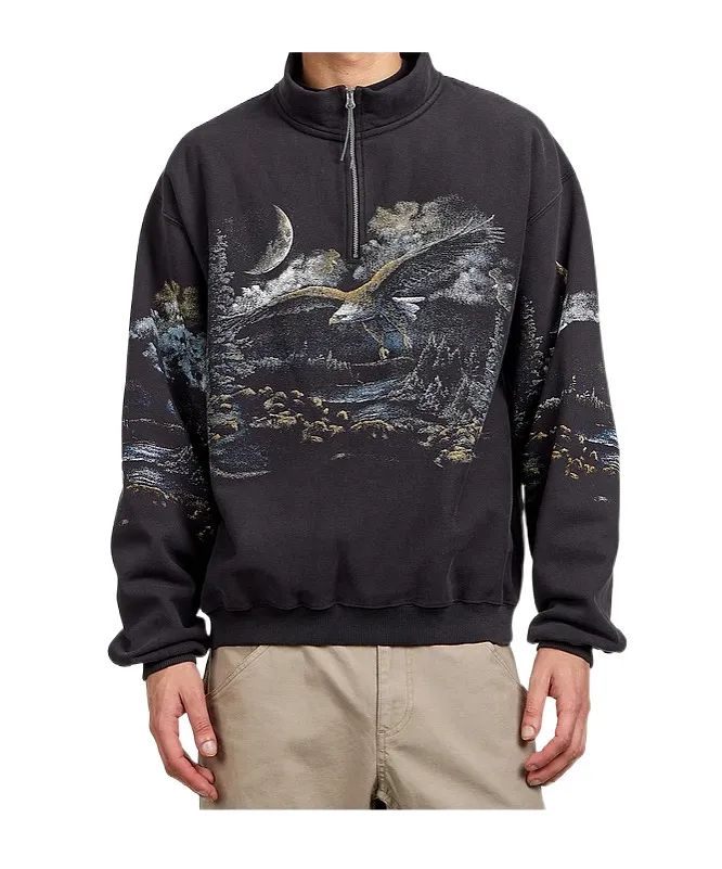 Roa Fai Printed Half-Zip Sweatshirt