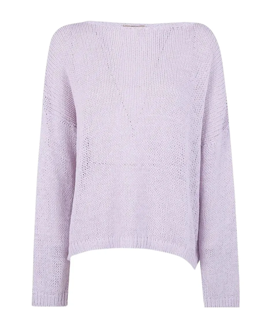 Boat Neck Knit Pullover