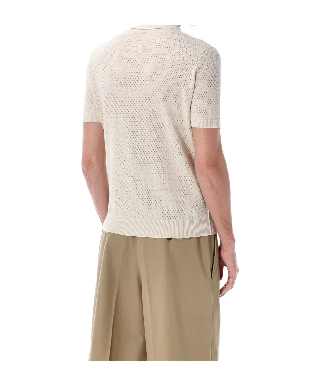 Roberto Collina Mesh Knit Polo Shirt