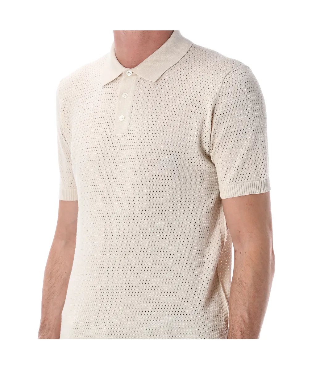 Roberto Collina Mesh Knit Polo Shirt