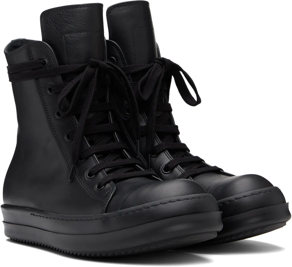 Lace-Up High-Top Casual Sneakers