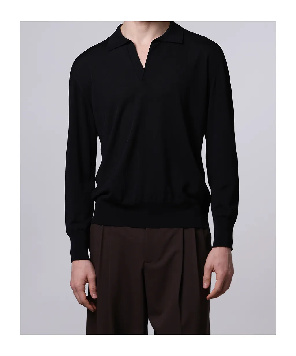Roberto Collina Open Collar Knitted Top