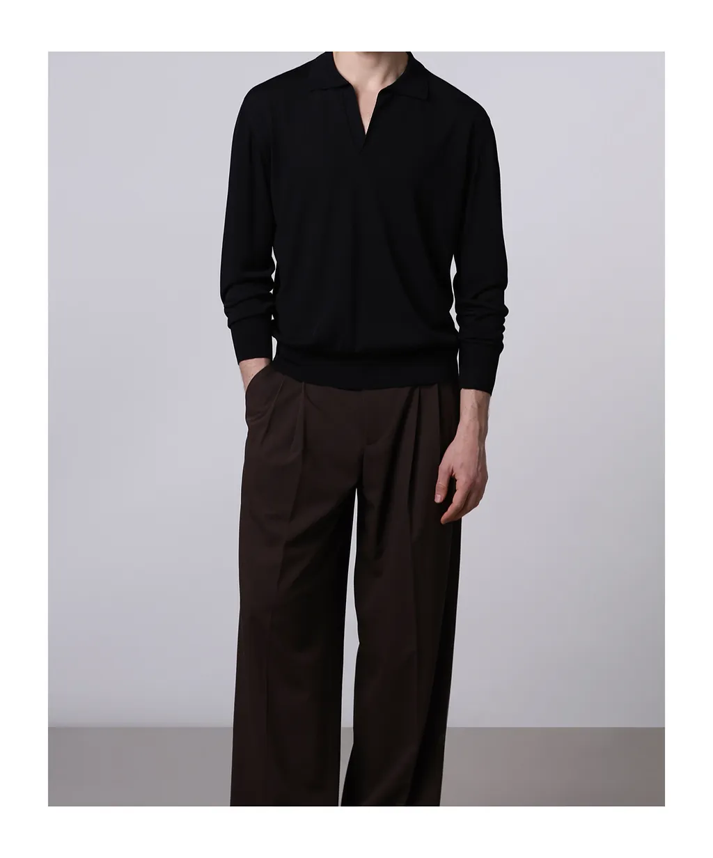 Roberto Collina Open Collar Knitted Top