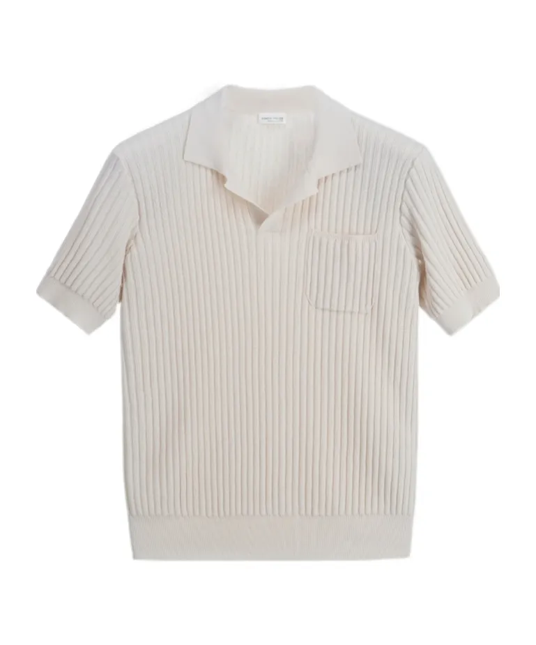 Roberto Collina Ribbed Pocket Polo Shirt