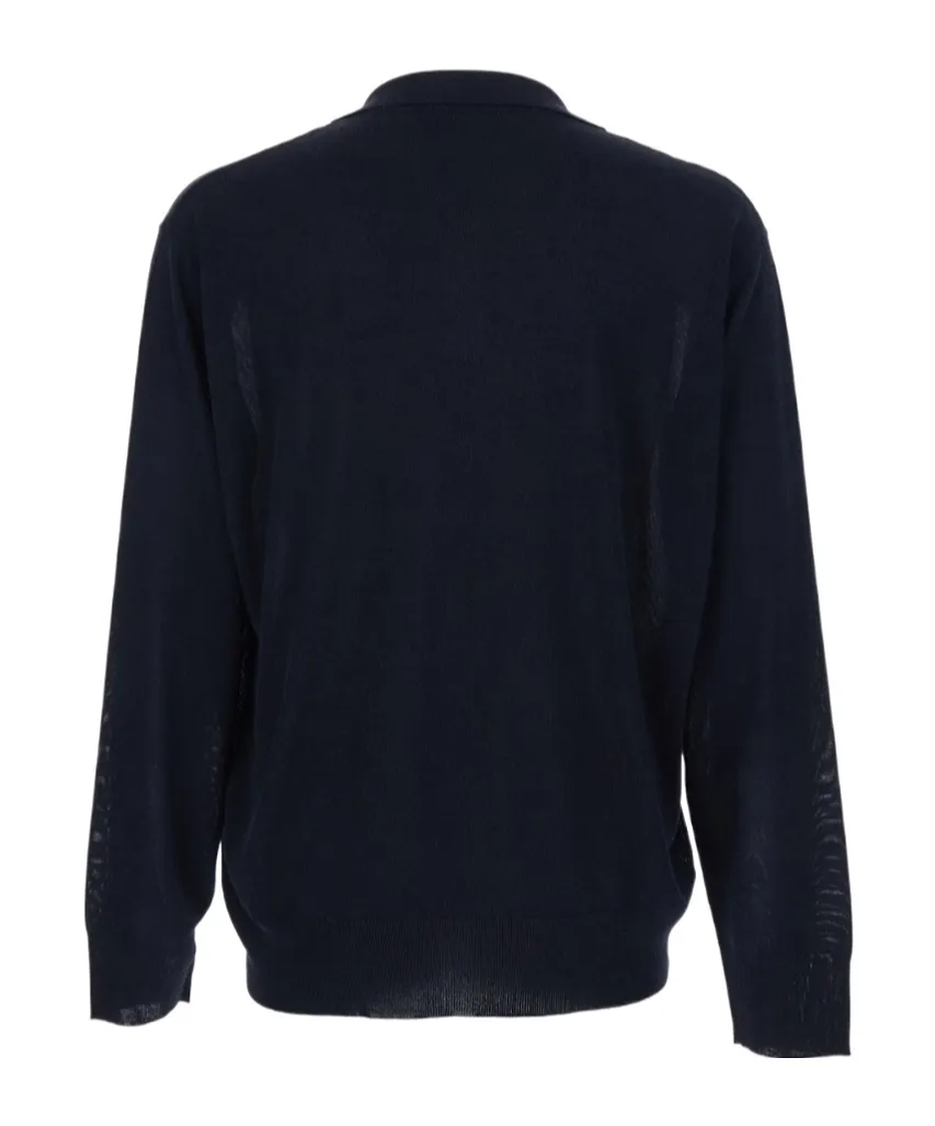 Roberto Collina Open Collar Knitted Top