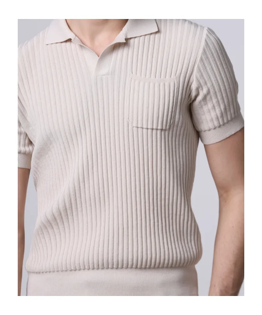 Roberto Collina Ribbed Pocket Polo Shirt