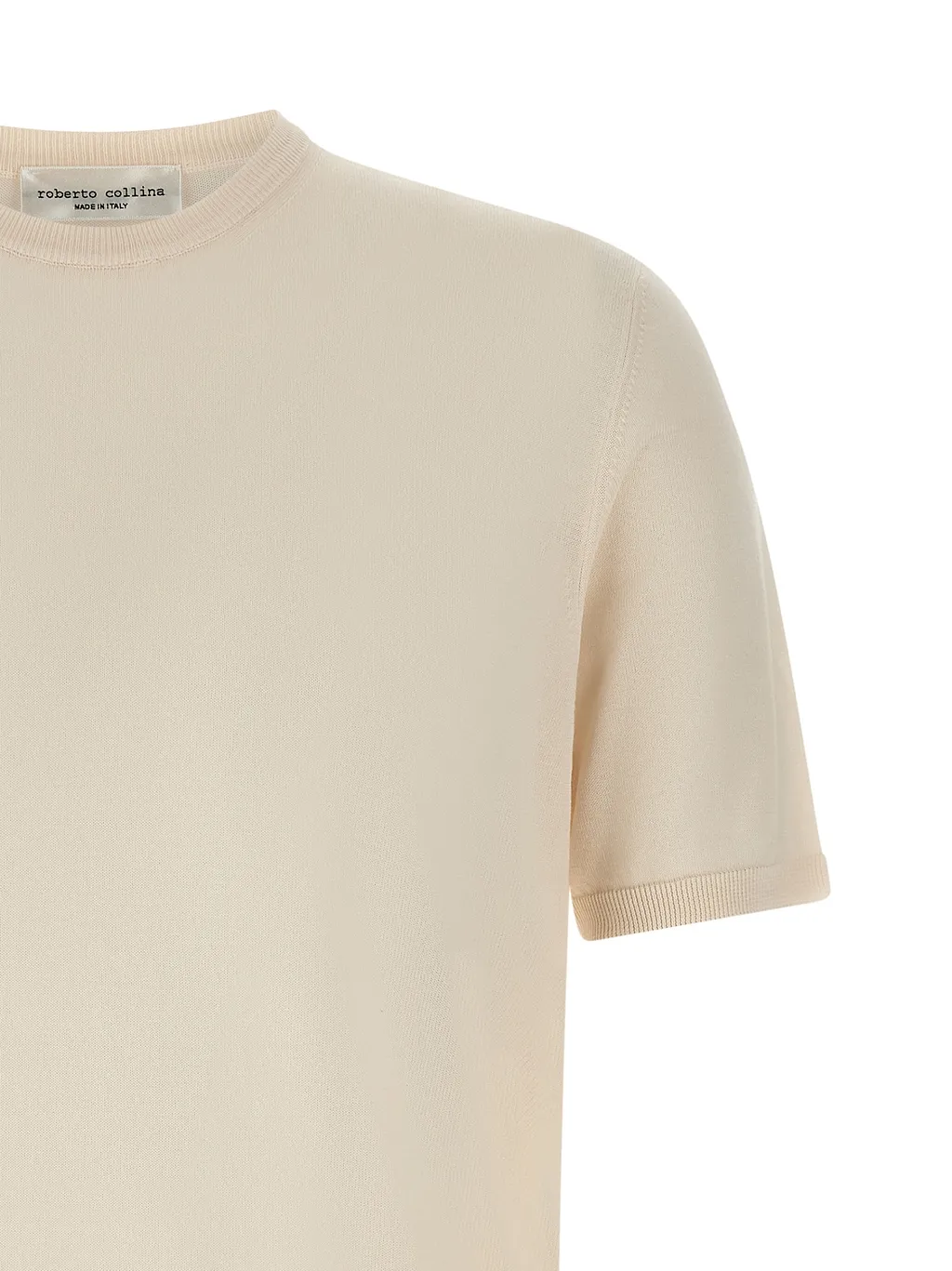 Roberto Collina Short-Sleeve Crew Sweater