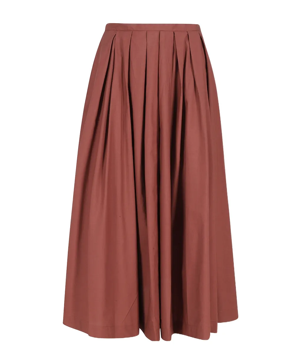 Wide Pleated Skirt