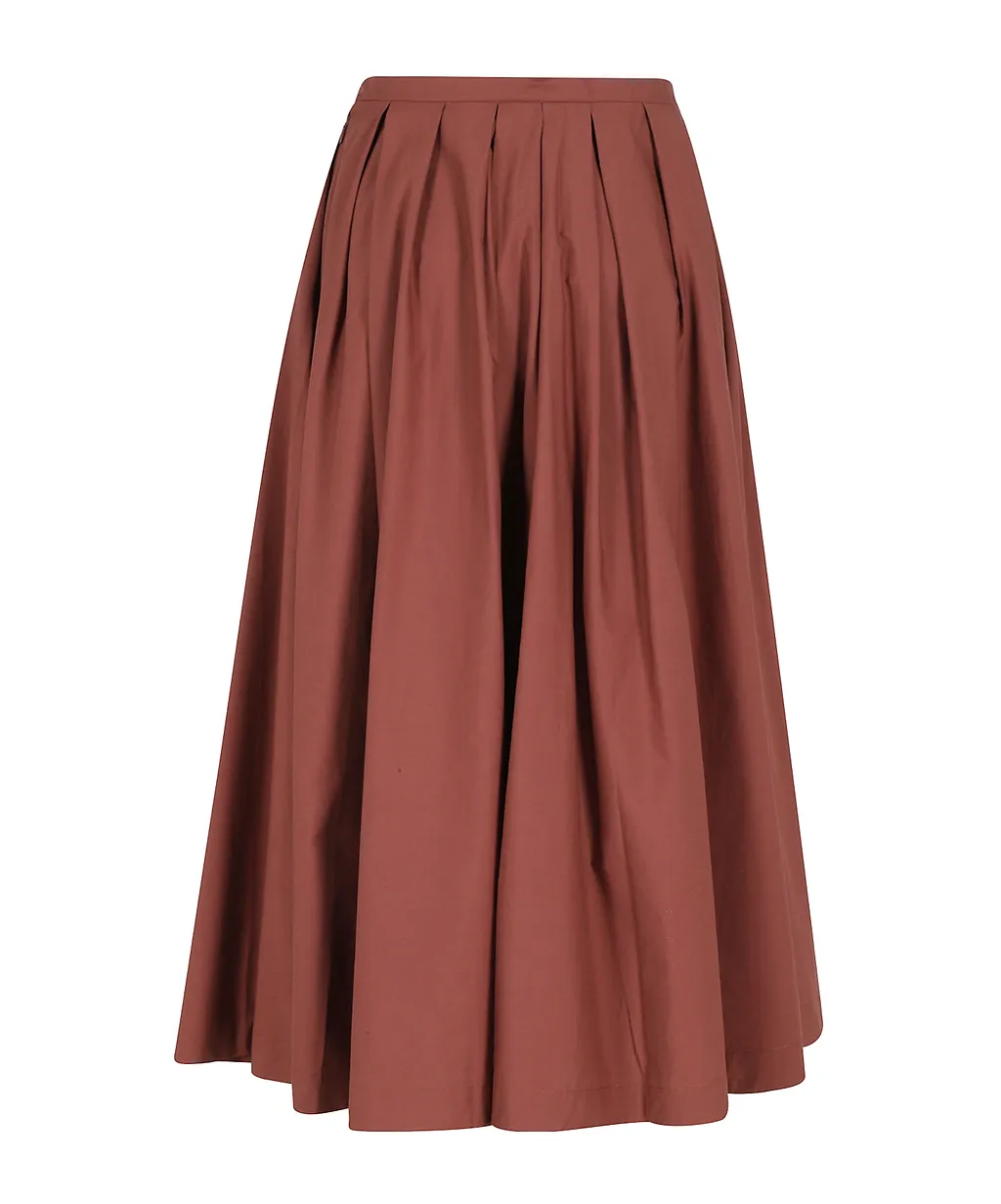 Wide Pleated Skirt