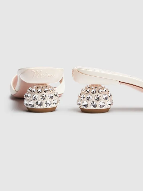 45Mm Jewel Heel Leather Mules