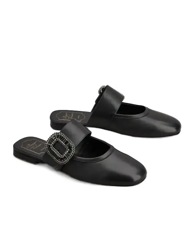 Belle Vivier Mules In Leather