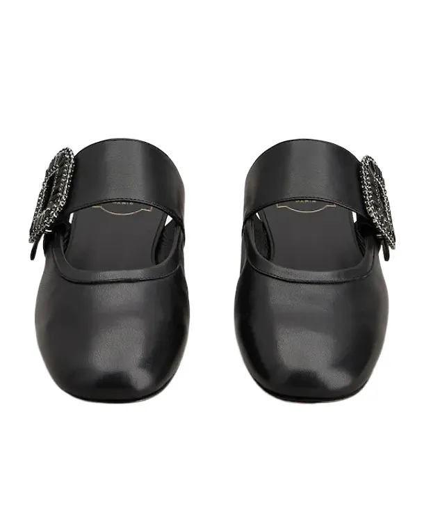 Belle Vivier Mules In Leather