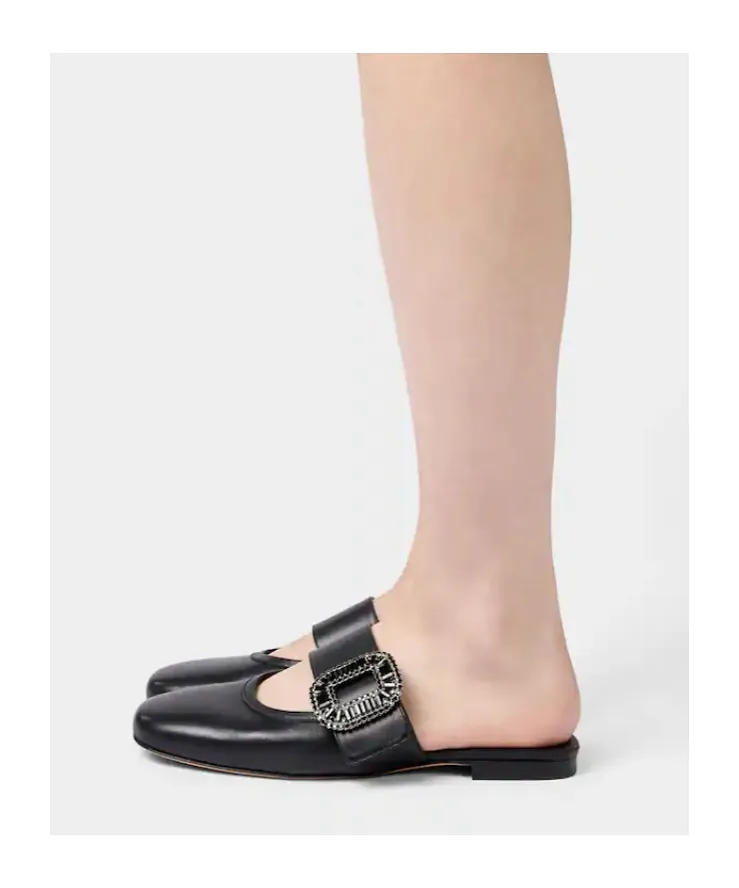 Belle Vivier Mules In Leather