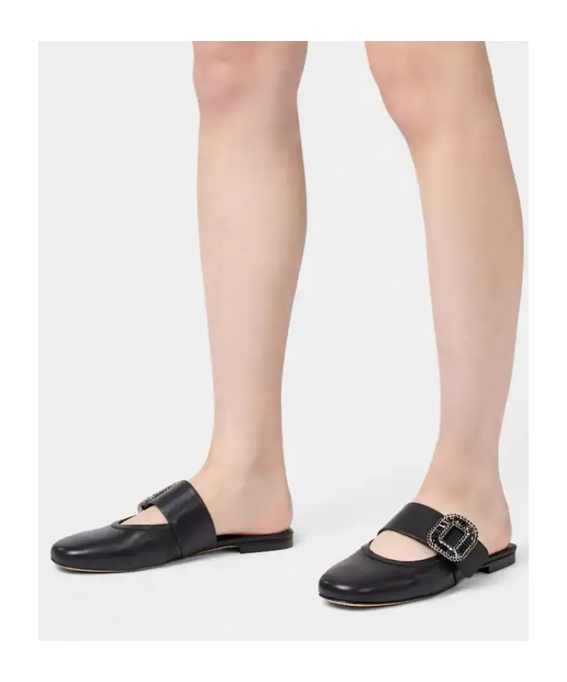 Belle Vivier Mules In Leather