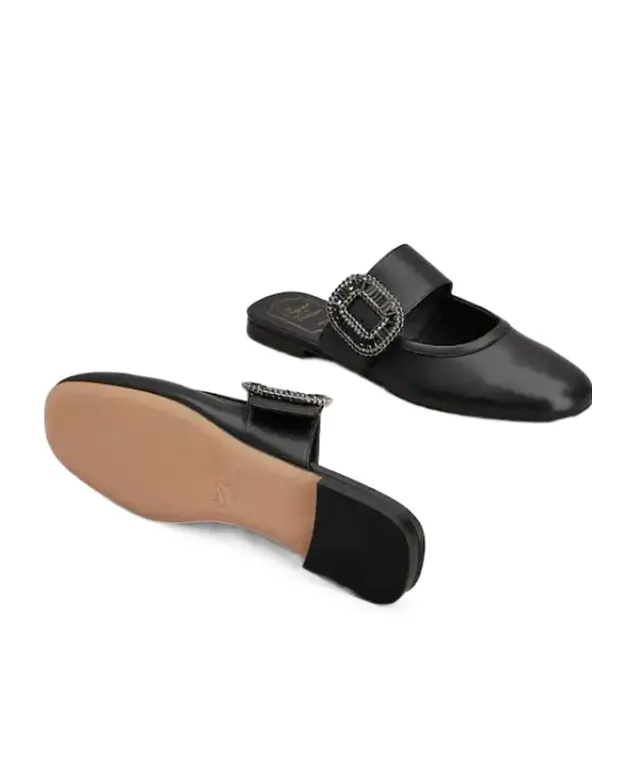 Belle Vivier Mules In Leather