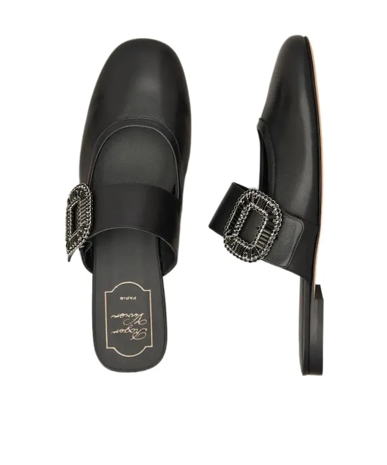 Belle Vivier Mules In Leather