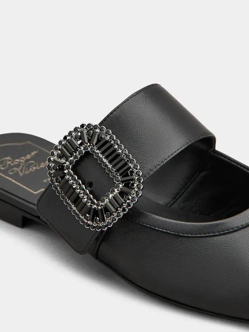 Belle Vivier Mules In Leather
