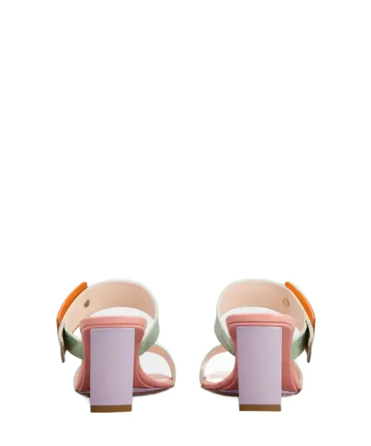 Roger Vivier Geometric Buckle Wedge Mules