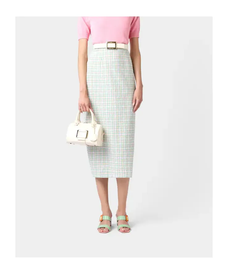 Roger Vivier Geometric Buckle Wedge Mules
