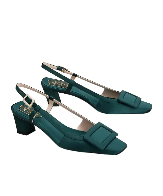 Belle Vivier Slingback Pumps In Satin
