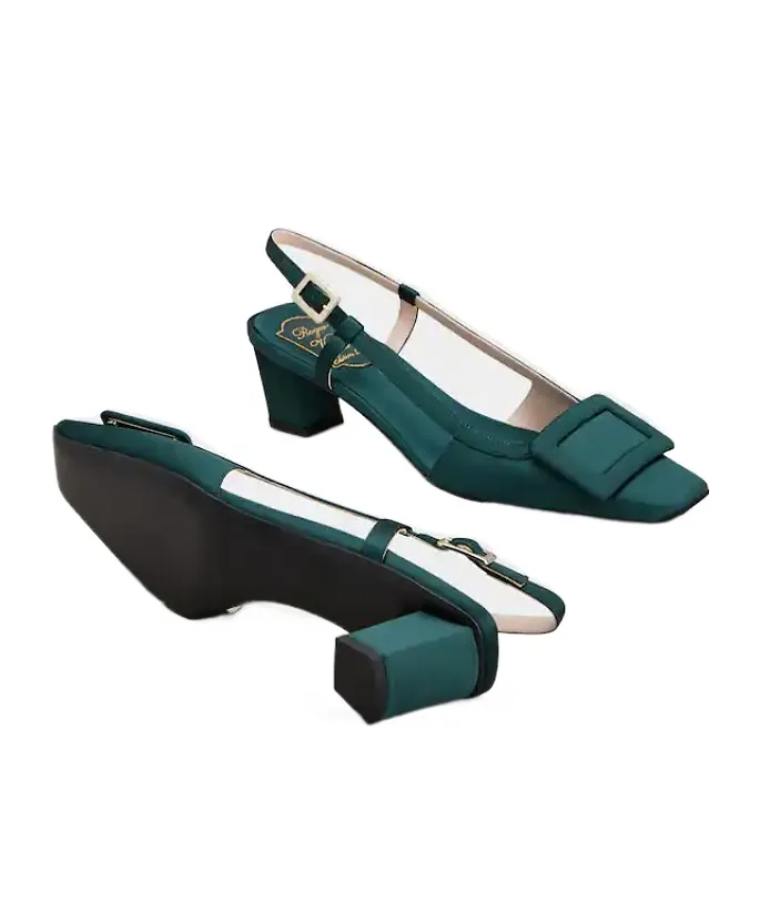 Belle Vivier Slingback Pumps In Satin