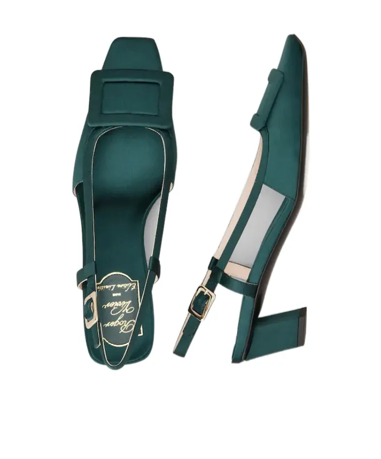 Belle Vivier Slingback Pumps In Satin