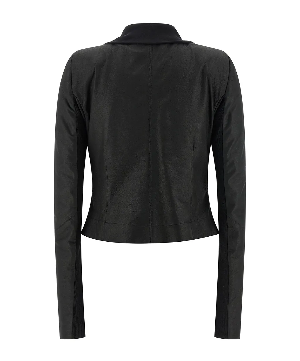 Rick Owens Scarf Embellished Biker Jacket
